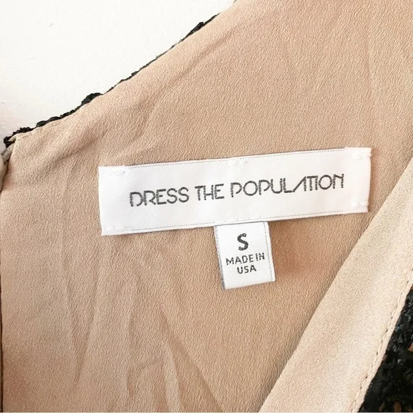 DRESS THE POPULATION Marion Crochet Lace Culotte Romper Black Nude DRESS THE POPULATION Marion Crochet Lace Culotte Romper Black Nude